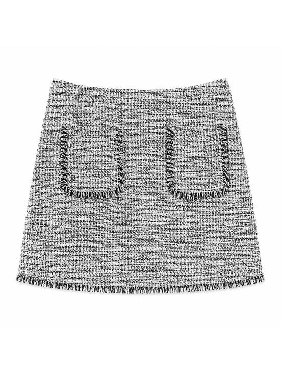LOFT Dresses & Skirts - LOFT Black and White Tweed Mini Skirt with Front Pockets
